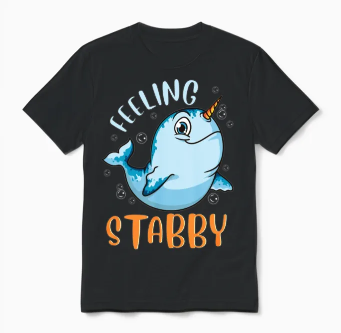 Funny Feeling Stab Unisex T-Shirt in Black