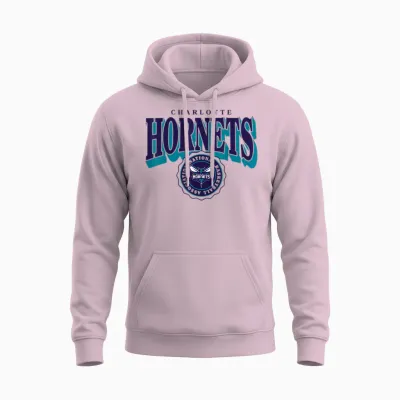 Nba - Charlotte Hornets - Blason Bombé Unisex Hoodie - Light Pink