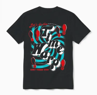 The Rocky Horror Show Let's Do the Time Warp Musical Unisex T-Shirt - Black
