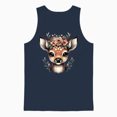 Reindeer Deer Costume Shirt Dirndl Deer T-Shirt Women's Costume T-Shirt, Black, S Unisex Tank Top - Navy