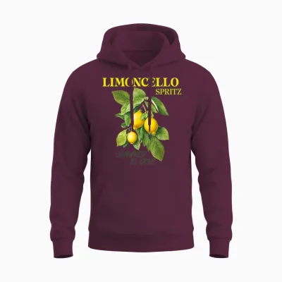 Limoncello Spritz X Lemons Liqueur Lemon Liqueur Lemon Fun T-Shirt, White Unisex Hoodie - Maroon