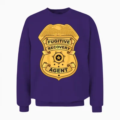 Fugitive Recovery Agent Shield Unisex Sweatshirt - Purple