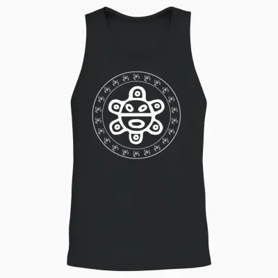 Taino Sun Taino Coqui Circle Puerto Rico Boricua Unisex Tank Top - Black