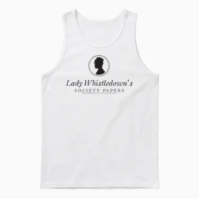 Bridgerton Lady Whistledown Society Papers Unisex Tank Top - White
