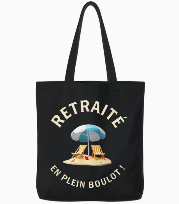 Gift Retirement Man Humor Retirement in Full Boulot Tote Bags in Black