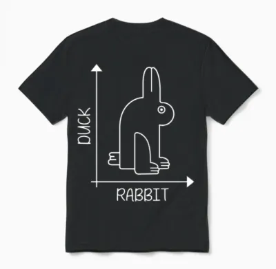 Duck or Rabbit Unisex T-Shirt - Black