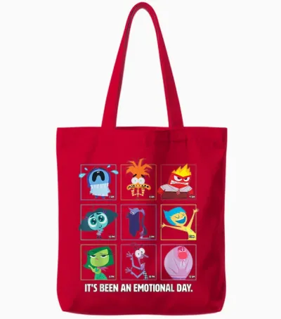 Disney and Pixar's Inside Out 2 Emotions an Emotional Day Tote Bags - Red