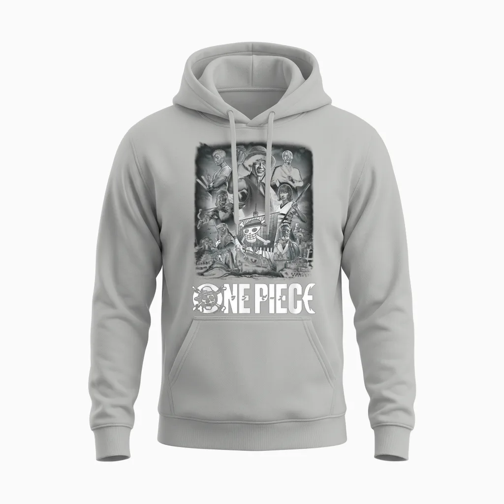 One Piece Unisex Hoodie in Ash