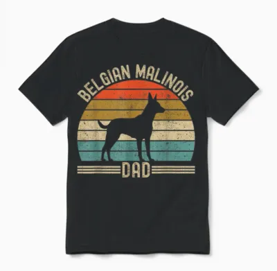 Belgian Malinois Dad Unisex T-Shirt - Black