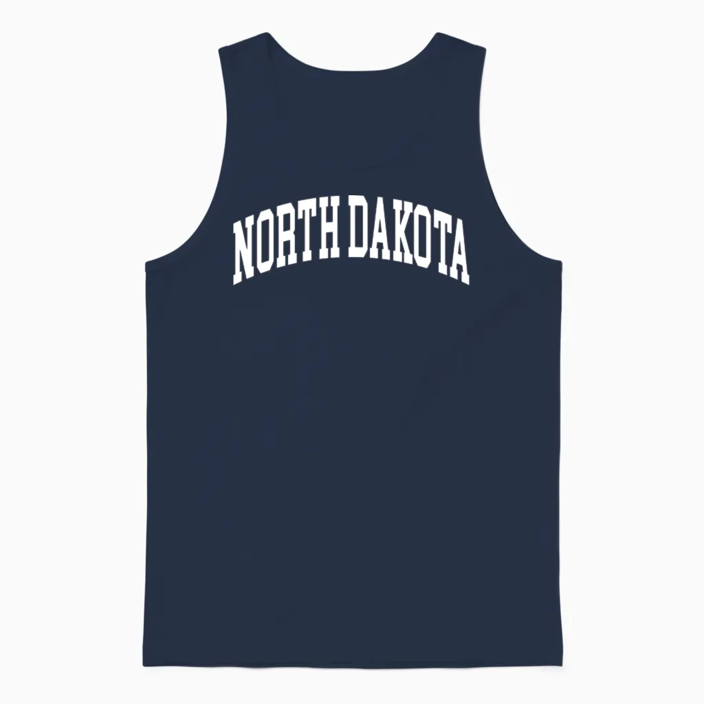 North Dakota Unisex Tank Top in Navy