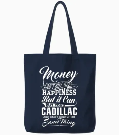 Money and Cadillac W Tote Bags - Navy