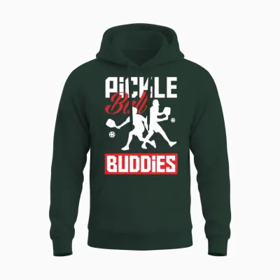 Pickleball Buddies Funny Pickleball Gift Unisex Hoodie - Forest