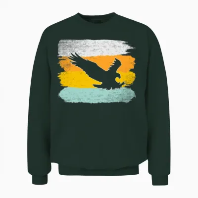 Eagle Retro Unisex Sweatshirt - Forest