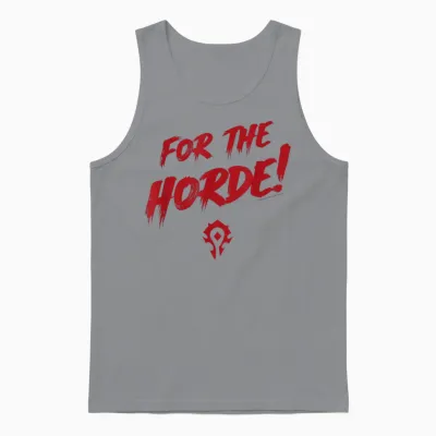 World of Warcraft for the Horde! Epic Quote Big Chest Logo Unisex Tank Top - Sport Grey