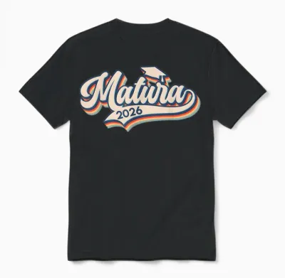 Matura 2026 Maturanten Vintage Matura Abschluss Unisex T-Shirt - Black