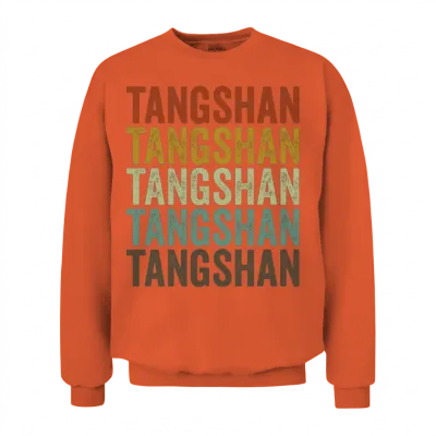 Tangshan China Retro Vintage Unisex Sweatshirt - Orange