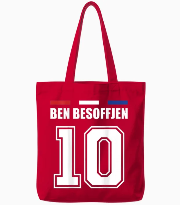 Lustige Namen Holland Trikot Für Mallorca Und Die Party Tote Bags in Red
