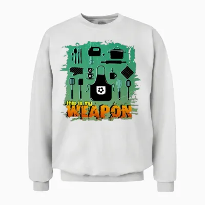 Chef Cooking Cook Recipe Meal Delicious Restaurant Unisex Sweatshirt - White