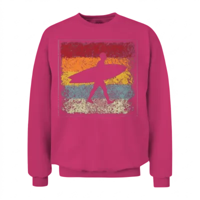 Surfer Retro Unisex Sweatshirt - Heliconia