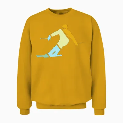Ski Retro Unisex Sweatshirt - Gold