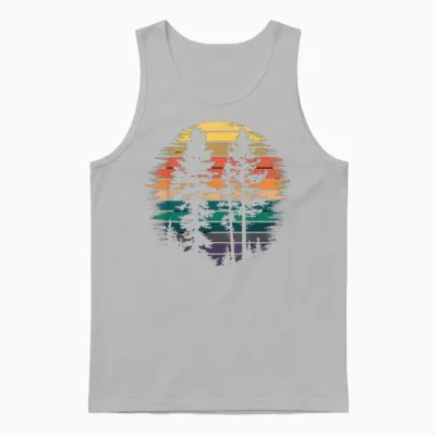 Wald Tshirt Wildlife Nature Vintage Forest Woods Wald Unisex Tank Top - Ash