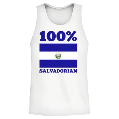 El Salvador Unisex Tank Top - White