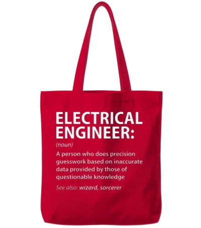 Electrical Engineer Definition Tote Bags - Red