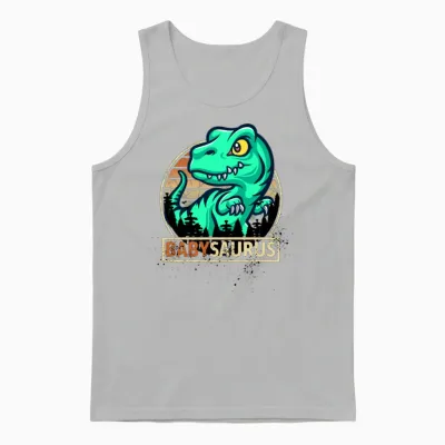 Babysaurus Funny Baby Dinosaur Kids Funny Unisex Tank Top - Ash