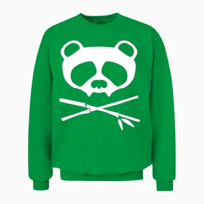 Panda Vampire Skull Unisex Sweatshirt - Irish Green