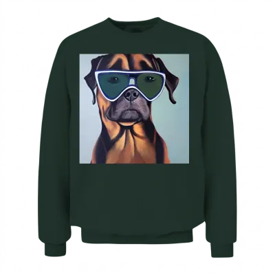 Dog with Sunglasses Unisex Sweatshirt - Forest