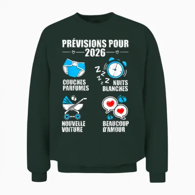 Man Soon Dad 2026 Announcement Humor, Gift Future Dad 2026 Unisex Sweatshirt - Forest
