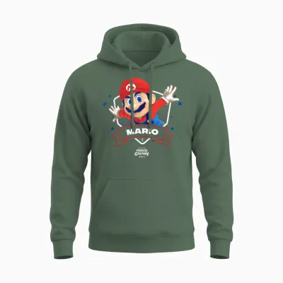 The Super Mario Galaxy Movie Mario Champion Unisex Hoodie - Military Green