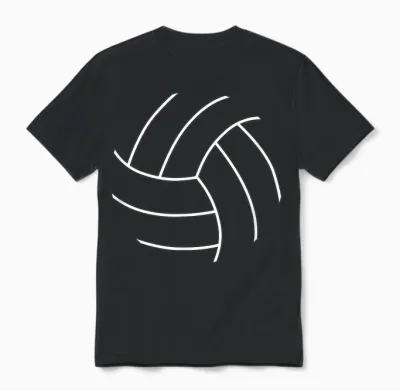 Plain Volleyball Seams Volleyball Player Unisex T-Shirt - Black