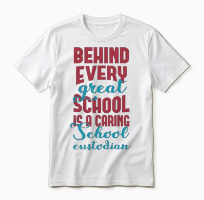 School Custodian Funny Unisex T-Shirt in White