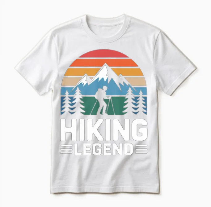 Hiking Lover & Outdoors Unisex T-Shirt in White