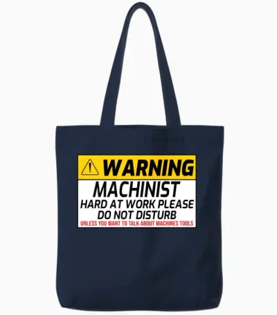 Machinist Quote Funny Machinist Saying Machinist Tote Bags - Navy