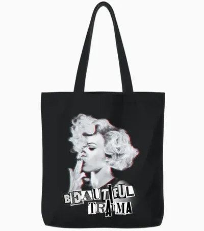 P! Nk Beautiful Trauma T-Shirt, Black, S Tote Bags - Black