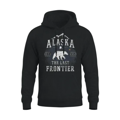 Alaska the Last Frontier Unisex Hoodie - Black