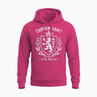 Scotland Tartan Army T Unisex Hoodie - Heliconia