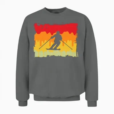 Ski Retro Unisex Sweatshirt - Graphite Heather