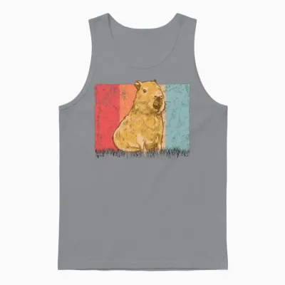 Capybara Retro Vintage Unisex Tank Top - Sport Grey