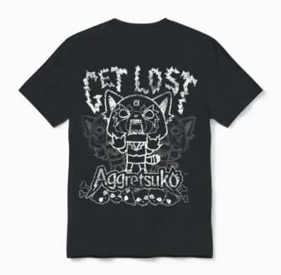 Aggretsuko "get Lost" Rage Unisex T-Shirt - Black