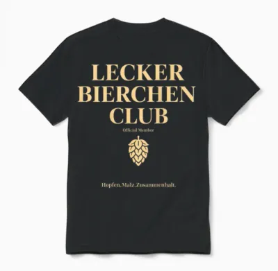 Lecker Bierchen Club Unisex T-Shirt - Black