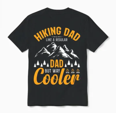 Hiking Dad Unisex T-Shirt - Black