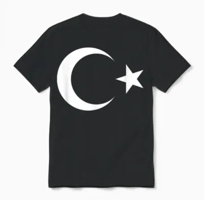 Türkische Flagge Unisex T-Shirt - Black
