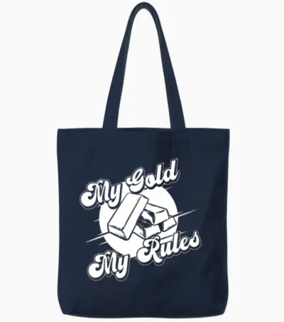 Gold Mining Tote Bags - Navy