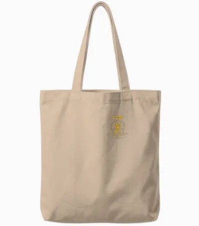 Wednesday Season 2 Nevermore Camp Outcast Left Pocket Logo Tote Bags - Natural