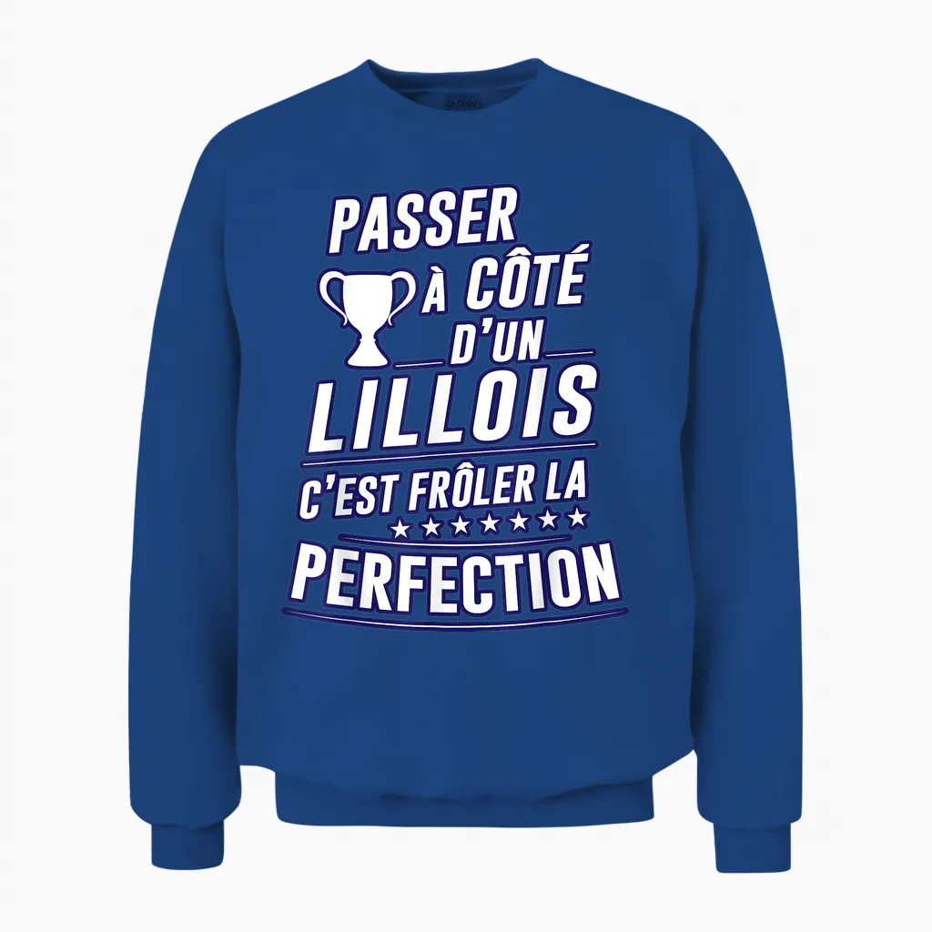 Lille Champion De France Supporter Lillois Football T-Shirt, Red Unisex Sweatshirt in Royal
