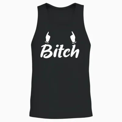 Funny Bitch Unisex Tank Top - Black