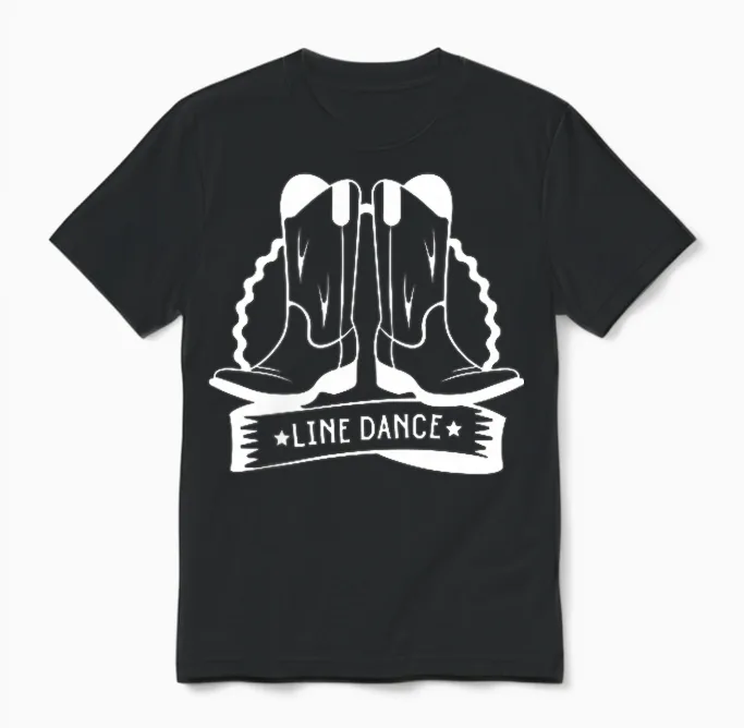 Leben Liebe Line Dance Cowgirl Country Tanzgruppe Linedance Unisex T-Shirt in Black